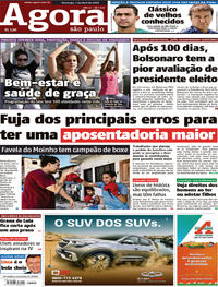 Capa do jornal Agora 07/04/2019
