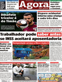 Capa do jornal Agora 08/02/2019