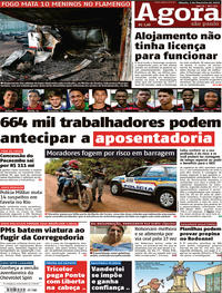 Capa do jornal Agora 09/02/2019