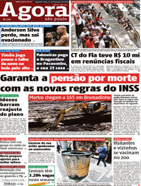 Capa do jornal Agora 11/02/2019