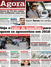 Capa do jornal Agora 17/01/2019