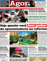 Capa do jornal Agora 22/02/2019
