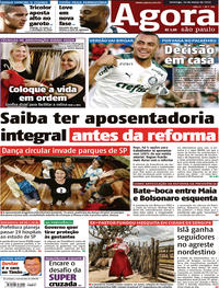Capa do jornal Agora 24/03/2019
