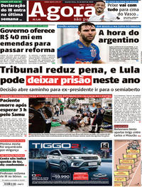 Capa do jornal Agora 24/04/2019