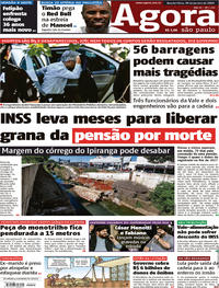 Capa do jornal Agora 30/01/2019