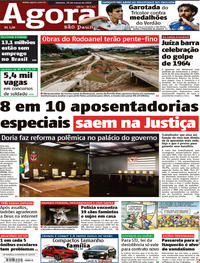 Capa do jornal Agora 30/03/2019