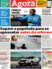 Capa do jornal Agora 01/10/2019