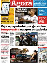 Capa do jornal Agora 01/11/2019
