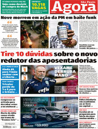 Capa do jornal Agora 02/12/2019