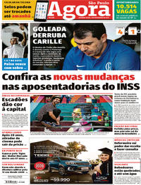 Capa do jornal Agora 04/11/2019