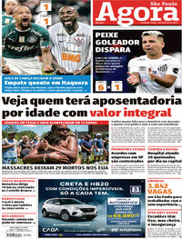 Capa do jornal Agora 05/08/2019