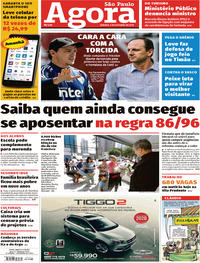 Capa do jornal Agora 05/10/2019