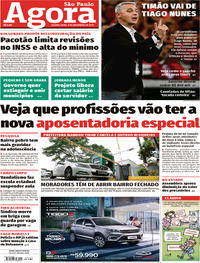 Capa do jornal Agora 06/11/2019