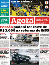 Capa do jornal Agora 08/07/2019