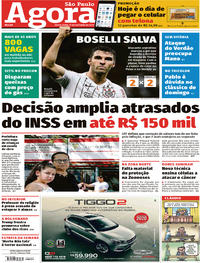 Capa do jornal Agora 11/10/2019
