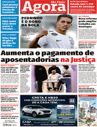 Capa do jornal Agora 14/08/2019