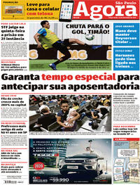 Capa do jornal Agora 15/10/2019