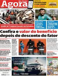 Capa do jornal Agora 16/10/2019
