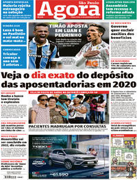 Capa do jornal Agora 17/12/2019