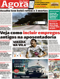Capa do jornal Agora 18/10/2019