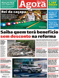 Capa do jornal Agora 18/11/2019
