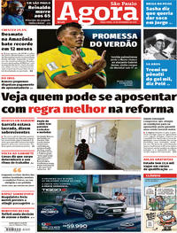 Capa do jornal Agora 19/11/2019