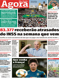 Capa do jornal Agora 21/06/2019