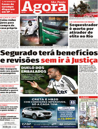 Capa do jornal Agora 21/08/2019