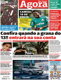 Capa do jornal Agora 21/11/2019