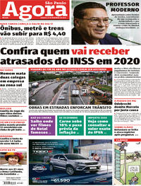 Capa do jornal Agora 21/12/2019