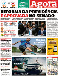 Capa do jornal Agora 23/10/2019