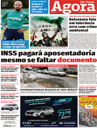 Capa do jornal Agora 24/08/2019