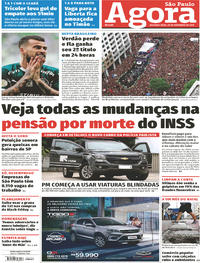 Capa do jornal Agora 25/11/2019