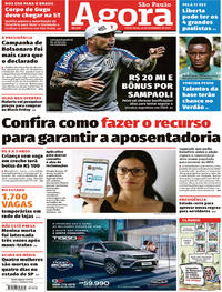 Capa do jornal Agora 26/11/2019