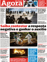 Capa do jornal Agora 01/06/2020