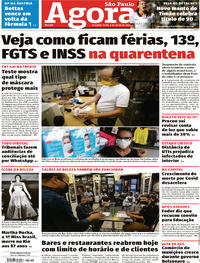 Capa do jornal Agora 06/07/2020