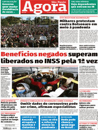 Capa do jornal Agora 08/06/2020