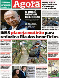 Capa do jornal Agora 09/01/2020