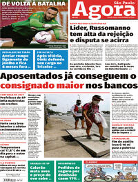 Capa do jornal Agora 09/10/2020
