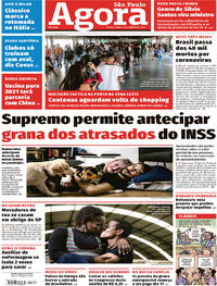 Capa do jornal Agora 12/06/2020