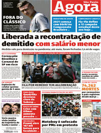 Capa do jornal Agora 15/07/2020