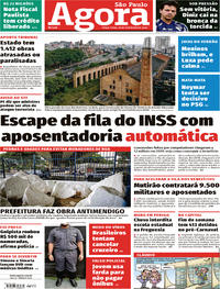 Capa do jornal Agora 18/02/2020