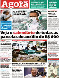 Capa do jornal Agora 18/07/2020