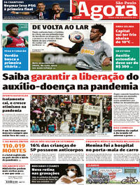 Capa do jornal Agora 19/08/2020