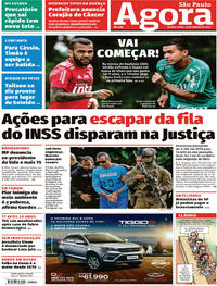 Capa do jornal Agora 22/01/2020