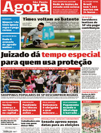 Capa do jornal Agora 24/06/2020