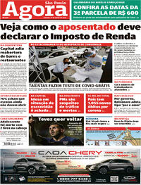 Capa do jornal Agora 27/06/2020