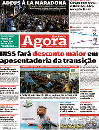 Capa do jornal Agora 27/11/2020