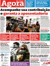 Capa do jornal Agora 28/06/2020