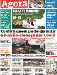 Capa do jornal Agora 30/07/2020